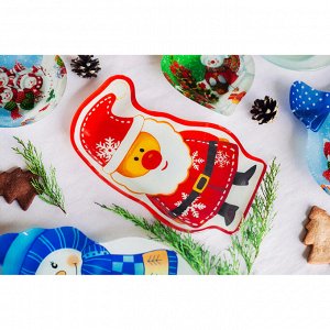 Блюдо сервировочное Доляна «Санта Клаус», 24,2?15,5 см