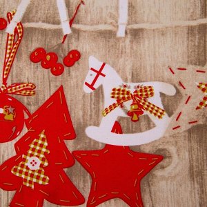 Скатерть Доляна «Новый год: Домашний уют» 145x220 см, 100% п/э