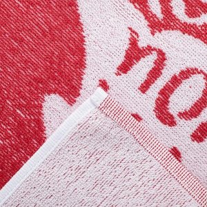 Полотенце махровое Privilea Ёлочки 3 50х30 см, красный, хлопок 100%