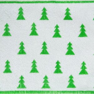 Полотенце махровое Privilea, арт. 19С4 рисунок  Ёлочки 2, цвет зеленый, размер  50х30, 100%   448839