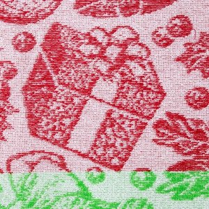 Полотенце махровое Privilea, арт. 19С4 рисунок Подарок 2, цвет красный, размер  50х30, 100%   448839