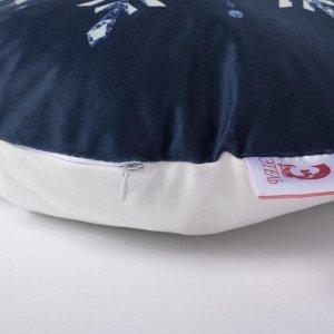 Подушка "Этель" Снежинка 45х45 см, велюр, 100% п/э