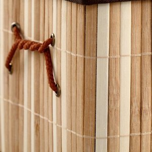 Короб для хранения, с крышкой, складной, 31*21*23 см, бамбук