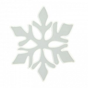 Наклейка на стекло "Белоснежная остроконечная снежинка" 10х12 см