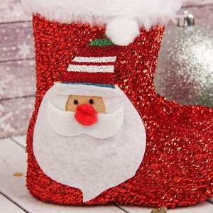 Подарочная упаковка «Сапожок», Дед Мороз, красный цвет