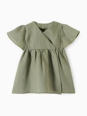 Платье детское Крошка Я Linen, -74, зеленый