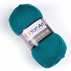 Пряжа YarnArt Merino De Luxe/50 50% шерсть/50% акрил, 100гр №11448 Бирюзовый