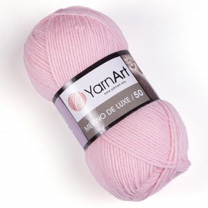 Пряжа YarnArt Merino De Luxe/50 50% шерсть/50% акрил, 100гр №217 Розовый