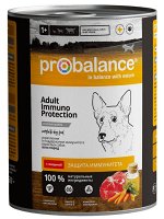 Probalance Adult Immuno Protection Корм консервированный для собак с говядиной, 415 гр 1/12
