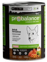 Probalance Sensitive Корм консервированный для собак с чувствительным пищеварением с ягненком, 850 гр 1/6