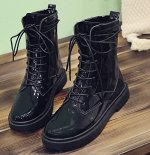 Ботинки, черный лак