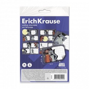 Наклейки на тетрадь ErichKrause "Жил-был пес", 4 листа, в пакете.