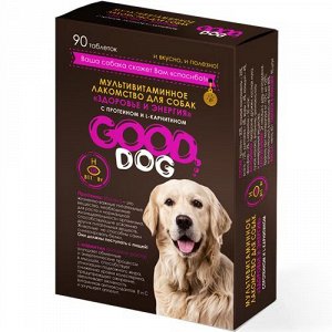 Good Dog Здоровье и энергия Мультивитаминное лакомство для собак 90 таб.