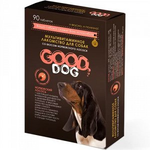 Good Dog Норвежский лосось Мультивитаминное лакомство для собак 90 таб.