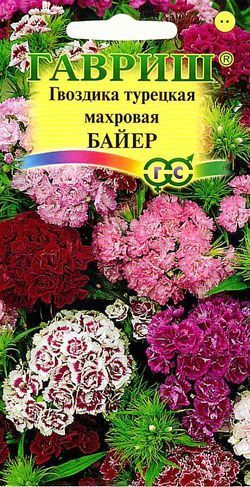 С Ц Гвоздика турецкая Байер махровая смесь, до 60см, двул 0,1гр Гавриш/ЦВ 1/10