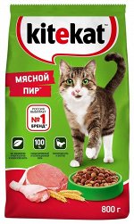 Корм сухой для кошек KITEKAT Мясной пир 0,8 кг