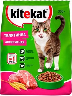 Корм для кошек KITEKAT телятинка аппетитная 0,35 кг