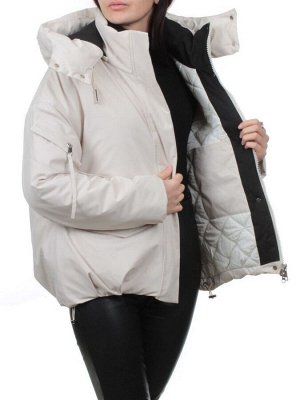 H24-816 LT. BEIGE Куртка зимняя женская (150 гр. холлофайбер)