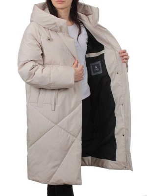 8825 LT. BEIGE Пальто зимнее женское (200 гр. холлофайбер)