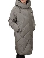 8825 GRAY GREEN Пальто зимнее женское (200 гр. холлофайбер)