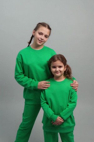Костюм для девочки оверсайз из футера трехнитки Happyfox