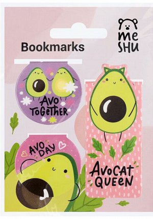 Закладки магнитные для книг, 3шт., MESHU ""Avocat""