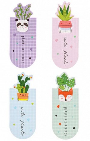 Закладки магнитные для книг, 4шт., 70*165мм, MESHU &quot;&quot;Succulent&quot;&quot;