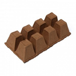 Кассета для рассады, 30x15x8 см, 8 ячеек по 150 мл, 6x6 см, торф, набор 3 шт.