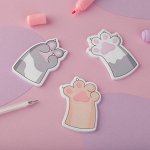 Самоклеящийся блок фигурный MESHU &quot;&quot;Paws&quot;&quot;, 40л., европодвеc, ассорти
