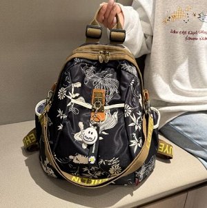 Рюкзак из нейлона с принтом вместительный, как на фото
