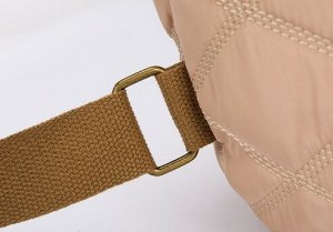 Рюкзак из нейлона стеганый вместительный, беж