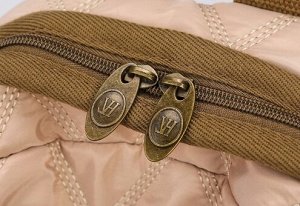 Рюкзак из нейлона стеганый вместительный, беж