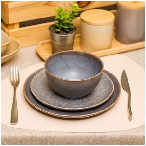 САЛАТНИК 630 МЛ КОЛЛЕКЦИЯ "GLAZE COLLECTION" ЦВЕТ:СЕРЫЙ МЕЛАНЖ