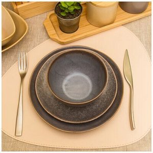САЛАТНИК 630 МЛ КОЛЛЕКЦИЯ "GLAZE COLLECTION" ЦВЕТ:СЕРЫЙ МЕЛАНЖ
