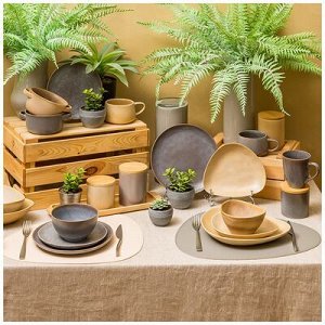 САЛАТНИК 630 МЛ КОЛЛЕКЦИЯ "GLAZE COLLECTION" ЦВЕТ:СЕРЫЙ МЕЛАНЖ