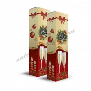 Коробка подарочная "Новогоднее шампанское" 63-18
