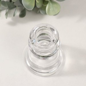 Подсвечник стекло на 1 свечу "Нео" прозрачный d=2,3 см 6х6х7,5 см