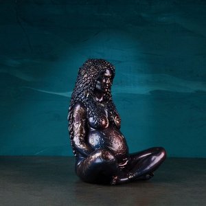 Копилка "Богиня Гайя. Мать Земля" синий космос, 28см