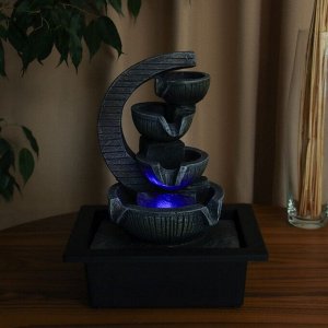 Фонтан настольный «Каменные кадки, дуга», 26x23 см, с подсветкой, без шарика