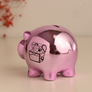 Копилка керамика "Розовая хрюша. Я - бесценна!" 11,3х8,9х9,5 см