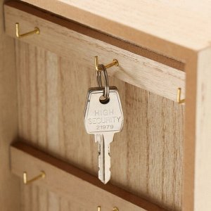 Ключница настенная «Листья. Осень», дерево, 6 крючков, 20?6.4?26 см