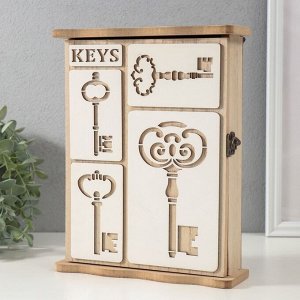 Ключница настенная «Ключи», дерево, 6 крючков, 6.2?19.5?25.2 см