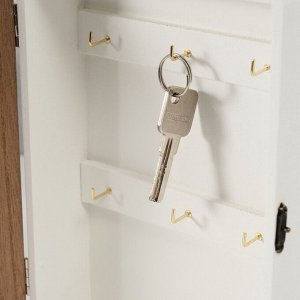 Ключница настенная «Ветка в вазе», дерево, 6 крючков, 7.5?17?23.5 см