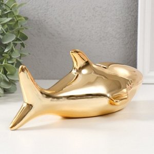 Копилка керамика "Золотая акула" 24,5х12,5х11 см