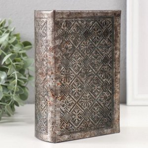 Сейф-книга дерево кожзам "Узоры" тиснение, под металл 17х11х5 см
