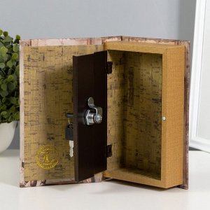 СИМА-ЛЕНД Сейф-книга дерево, кожзам &quot;Стул с цыплятами на книгах&quot; 21х13х5 см