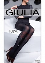 Теплые колготки из хлопка с узором 150 ден