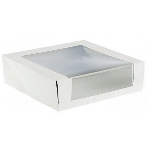 Коробка для торта с окном 22,5х22,5х6 см