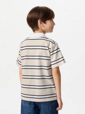 UNIQLO - детская рубашка-поло Kanoko с каймой -  30 NATURAL