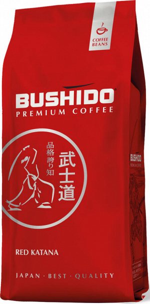 Кофе в зернах Bushido RED, натуральный, 227г